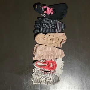Three Pairs of Medium Elle Grip Socks by toesox